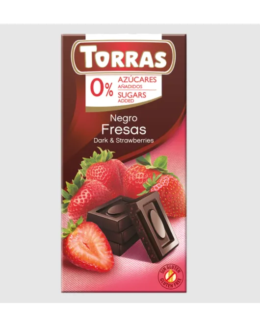 chocolate sugar free dark with strawberries