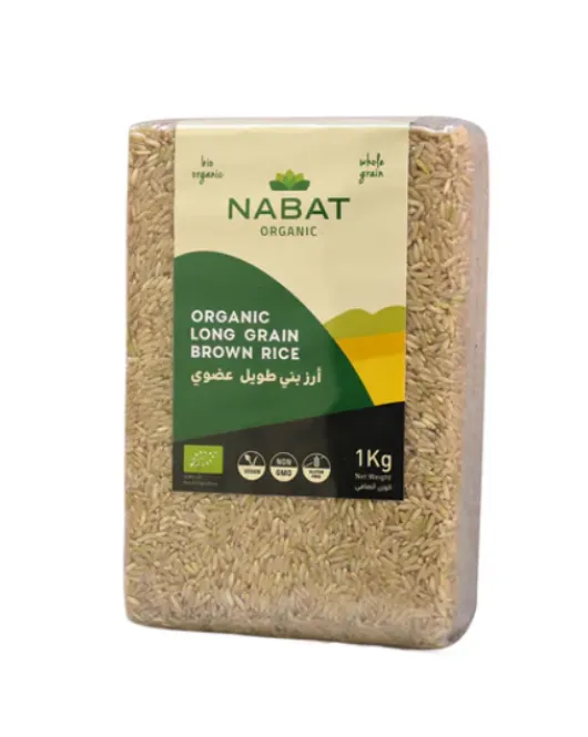 أرز بني عضوي طويل الحبة 1 كغ nabat أرز بني عضوي طويل الحبة 1 كغ nabat