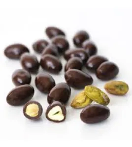 chocolate coated pistachios dark