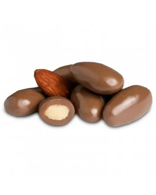 chocolate coated almonds milk