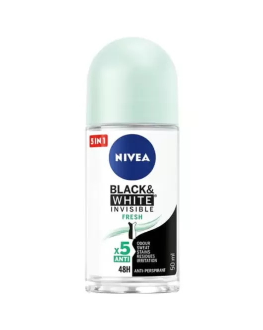 Nivea, Roll-On - Black & White - Invisible -Fresh, 50Ml