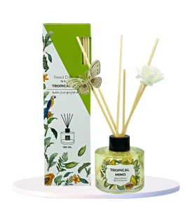 معطر فواح مع عيدان خشبية-GULF ORCHID Reed Diffuser| Tropical Mind