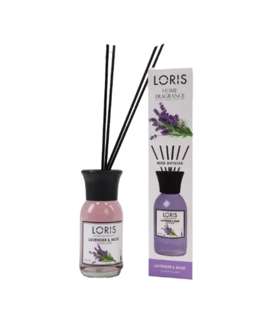 معطر جو باعواد برائحة اللافندر والمسك 100 مل Lavender & Musk Reed Diffuser 100 Ml