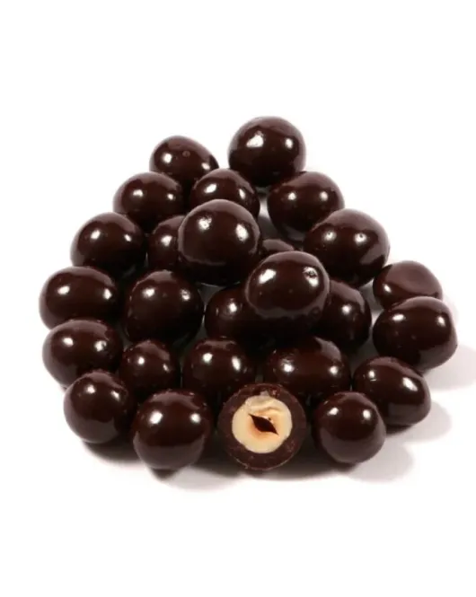 chocolate coated huzelnuts dark