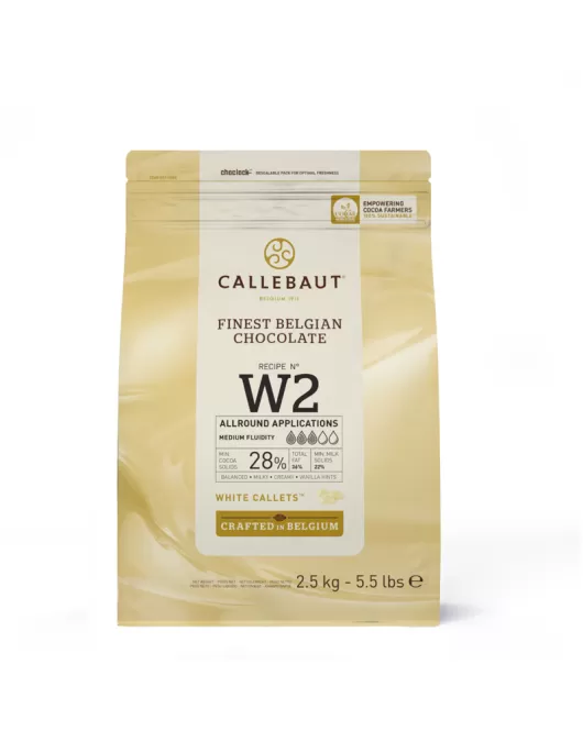 CALLEBAUT W2 WHITE CHOCOLATE CALLETS