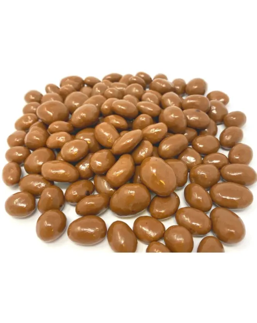 chocolate coated raisinis milk